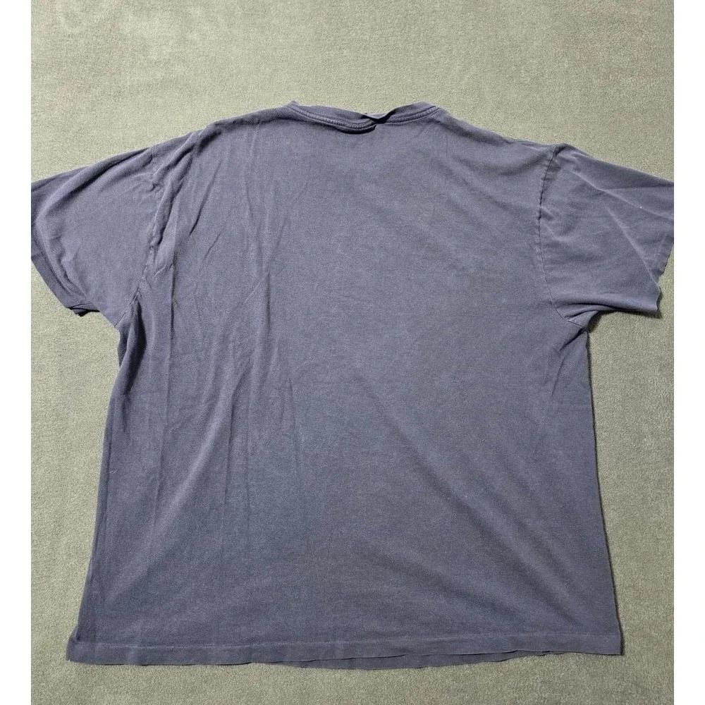 Polo Ralph Lauren Navy Blue Short Sleeve T‎ Shirt Logo Y2K 90s Distressed Large